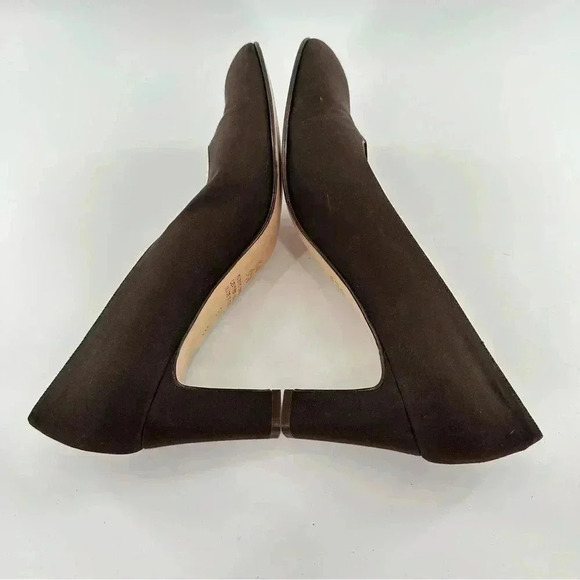 Saks fifth avenue folio collection heels 9 brown satin vintage 80s 90s formal - Picture 6 of 12